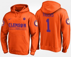 #1 CLEM Orange Men Hoodie No.1 Name and Number 536052-868