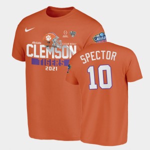 #10 Baylon Spector Tigers Orange Men's T-Shirt 2021 Sugar Bowl 275981-485