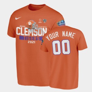 #00 Custom CLEM Orange Men T-Shirt 2021 Sugar Bowl 712845-736