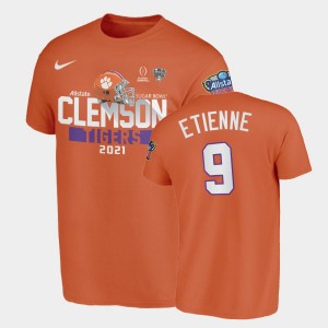 #9 Travis Etienne Tiger Town Orange Mens T-Shirt 2021 Sugar Bowl 243357-670
