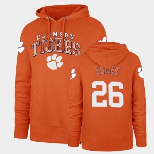 #26 Adam Choice Clemson Tigers Orange Men's Hoodie Headline Double Decker 390145-198