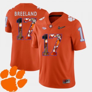 #17 Bashaud Breeland Clemson University Orange Men Jersey Football Pictorial Fashion 101396-385