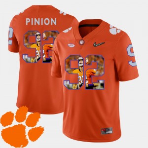 #92 Bradley Pinion Tigers Orange Mens Jersey Football Pictorial Fashion 770733-819