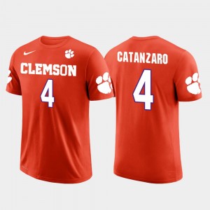 #4 Chandler Catanzaro CU Orange Men T-Shirt Football Future Stars 810232-372