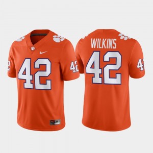 #42 Christian Wilkins Clemson Orange Men's Jersey Football Game 661407-147