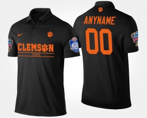 #00 Custom Tiger Town Black Men Polo Atlantic Coast Conference Sugar Bowl Name and Number Bowl Game 746516-854