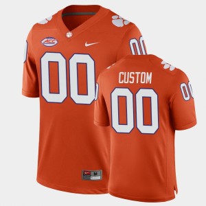 #00 Custom Clemson Tigers Orange Men Jersey Home Game College Football 412316-569