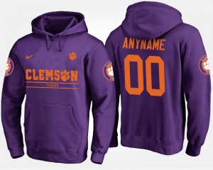 #00 Custom Clemson Purple Men's Hoodie Name and Number 121721-625