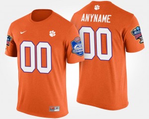 #00 Custom Tiger Town Orange Mens T-Shirt Atlantic Coast Conference Sugar Bowl Name and Number T-shirt Bowl Game 440109-645