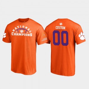 #00 Custom Tigers Orange Mens T-Shirt Pylon College Football Playoff 2018 National Champions 668044-194