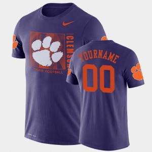 #00 Custom Clemson Purple Men's T-Shirt Performance Team Issue 160794-518