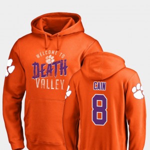 #8 Deon Cain Clemson University Orange Men Hoodie Logo Hometown Collection 748422-583
