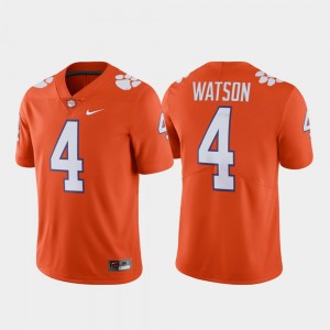 #4 Deshaun Watson Tiger Town Orange Men's Jersey Alumni Football Limited 617044-344