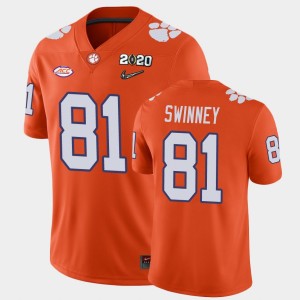#81 Drew Swinney Clemson Orange Men's Jersey 2020 Playoff Game College Football 246986-455