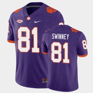 #81 Drew Swinney Clemson Purple Mens Jersey Playoff Game College Football 439387-244
