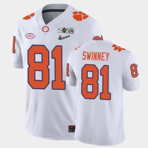 #81 Drew Swinney Clemson Tigers White Mens Jersey 2020 Playoff Game College Football 874691-508