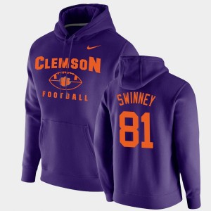 #81 Drew Swinney Clemson University Purple Mens Hoodie Football Pullover Oopty Oop 870960-345