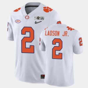#2 Frank Ladson Jr. Clemson White Men's Jersey 2020 Playoff Game College Football 639458-357