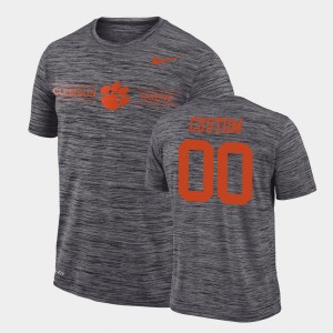 #00 Custom Clemson University Gray Men T-Shirt Sideline Legend Performance GFX Velocity 215841-268