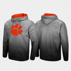 Clemson Tigers Heathered Gray Mens Hoodie Pullover Sitwell Sublimated 841101-265