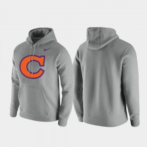 CLEM Heathered Gray Men Hoodie Club Fleece Vintage Logo 710415-130