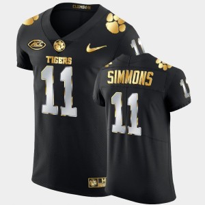 #11 Isaiah Simmons Tiger Town Black Mens Jersey 2020-21 Authentic Golden Edition 615025-756