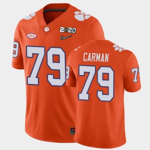 #79 Jackson Carman CLEM Orange Men's Jersey 2020 Playoff Game College Football 153852-928
