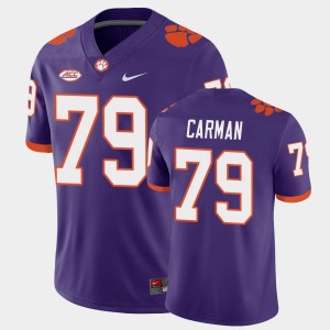 #79 Jackson Carman Tiger Town Purple Men's Jersey Playoff Game College Football 226648-592