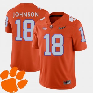 #18 Jadar Johnson Clemson Orange Men Jersey 2018 ACC College Football 198744-408