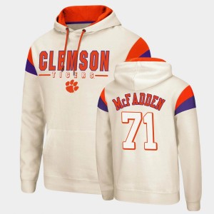 #71 Jordan McFadden Tigers Cream Men's Hoodie Pullover Fortress 450718-146