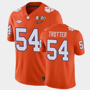 #54 Mason Trotter Clemson University Orange Mens Jersey 2020 Playoff Game College Football 890503-355