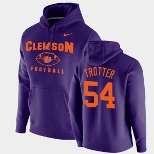 #54 Mason Trotter Tiger Town Purple Mens Hoodie Football Pullover Oopty Oop 579642-341