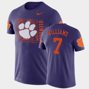 #7 Mike Williams CLEM Purple Men's T-Shirt Performance Team Issue 328283-911