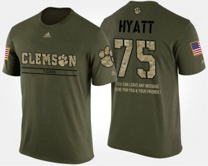 #75 Mitch Hyatt Tiger Town Camo Men T-Shirt Short Sleeve With Message Military 838058-159