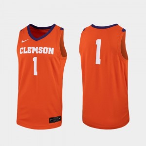 #1 CLEM Orange Men Jersey College Basketball Replica 373476-483