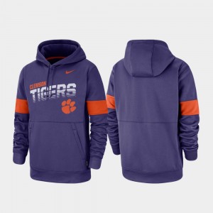 Clemson Purple Men's Hoodie Pullover Performance 249200-189