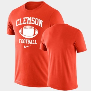 Clemson University Orange Mens T-Shirt Lockup Legend Performance Retro Football 528835-576