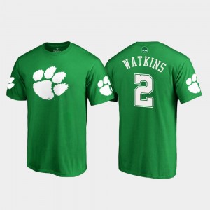 #2 Sammy Watkins Clemson Kelly Green Men's T-Shirt White Logo St. Patrick's Day 367405-570