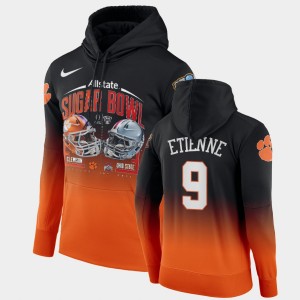 #9 Travis Etienne Tiger Town Orange Men Hoodie Gradient 2021 Sugar Bowl 526585-653
