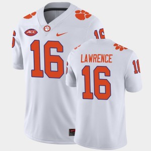 #16 Trevor Lawrence Tiger Town White Men Jersey Away Game College Football 593102-252