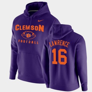 #16 Trevor Lawrence Clemson Tigers Purple Mens Hoodie Football Pullover Oopty Oop 697395-526