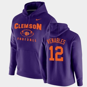 #12 Tyler Venables Tigers Purple Men Hoodie Football Pullover Oopty Oop 857987-618