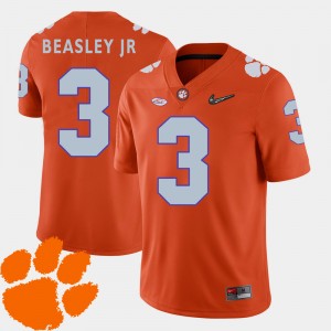 #3 Vic Beasley Jr. CLEM Orange Mens Jersey 2018 ACC College Football 964642-576