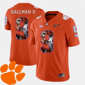 #9 Wayne Gallman II Clemson Tigers Orange Mens Jersey Football Pictorial Fashion 794787-886