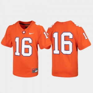 #16 Clemson Orange Youth Jersey Football Untouchable 858020-576
