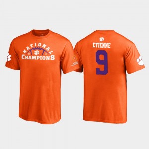 #9 Travis Etienne CLEM Orange Youth T-Shirt Pylon 2018 National Champions 305986-592