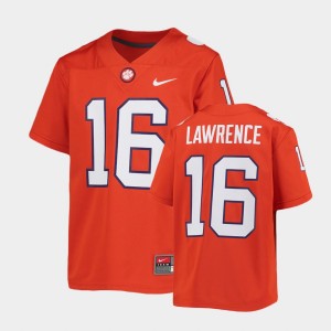 #16 Trevor Lawrence Clemson Orange Youth Jersey Alumni 865364-563